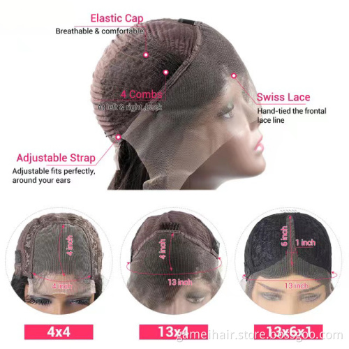 Wholesale Raw Brazilian Virgin Loose Deep Wave Wig 13x4 HD Lace Front Human Hair Wigs for Black Women Pre Plucked Lace Front Wig